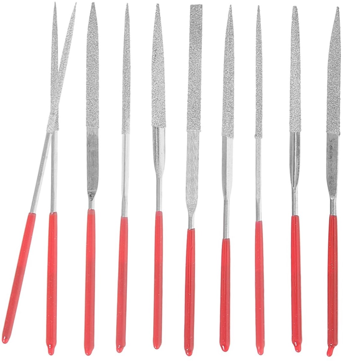 Diamant Vijlenset - Precisie Handgereedschap - Hobby Ambachten - Compact Draagbaar - 18 cm Lengte - Multicolor