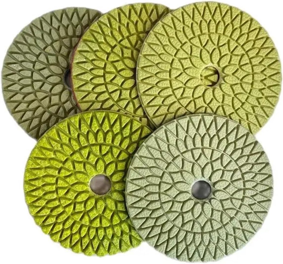Polijstpads Set - Schuurmaterialen - Oppervlak Behandelen - Flexibel Nat Gebruik - 4 Inch 5 Stuks - Gekleurd