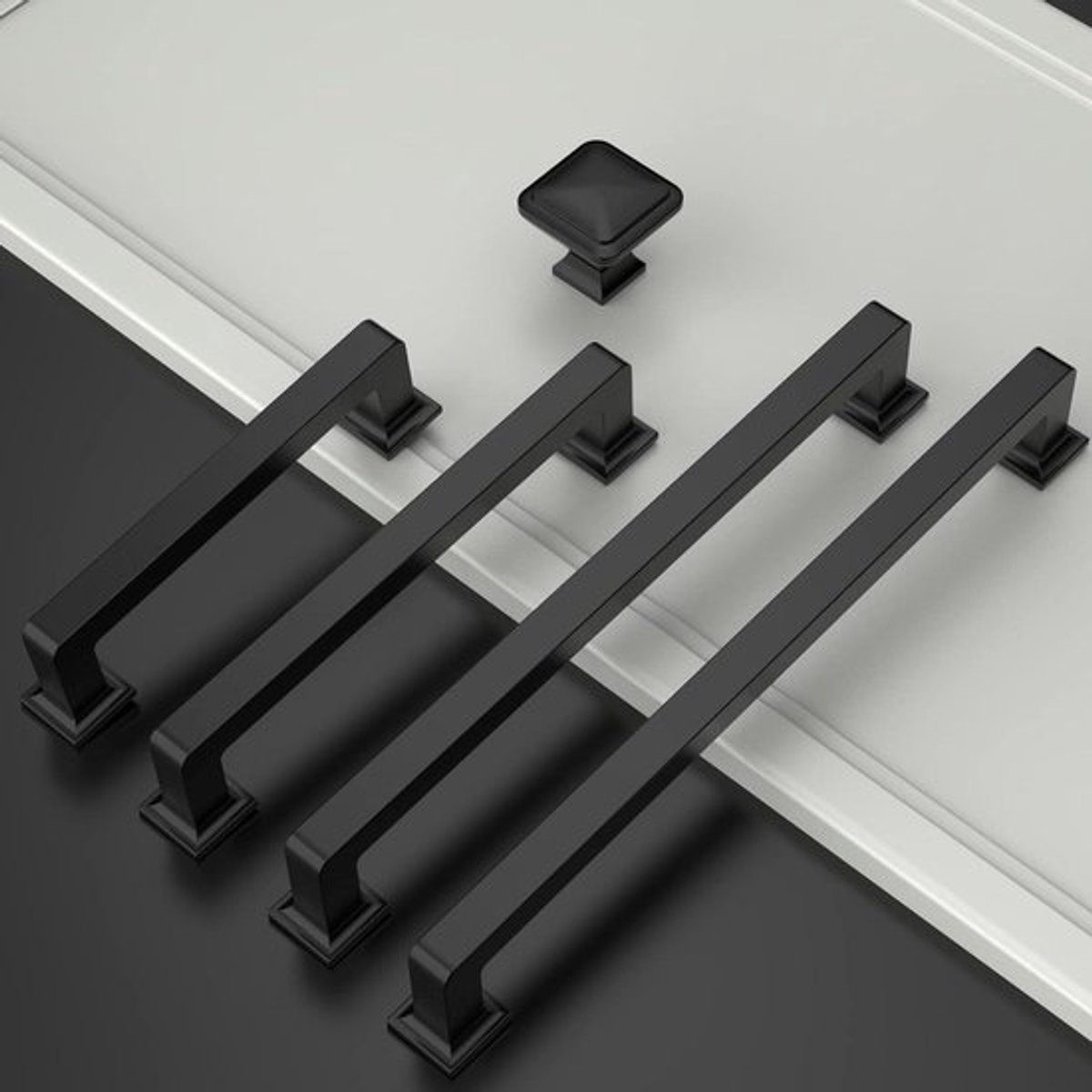 Meubelgrepen zwart voor keukens, 160 mm gatagranditeit Inovra Plus