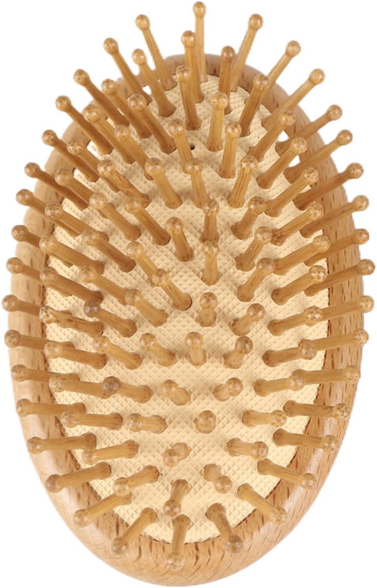 Hoofdhuid Massage Borstel - Houten Kam - Ontspannen Styling - Luchtkussen Ontwerp - 10.8 cm - Houtkleur
