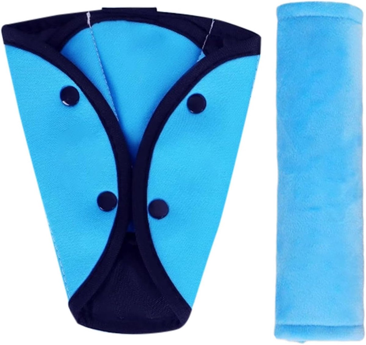 Gordelbeschermer Kinderen - Autogordel Padding - Veilig Reizen - Zacht Dempend Comfort - 18 x 13 x 5 cm - Blauw