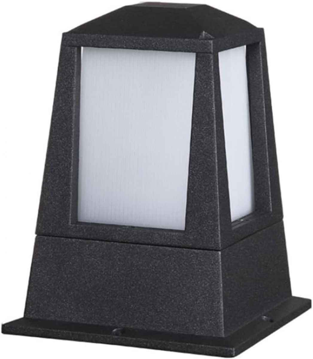 Moderne buitenlamp - Japanse stijl - Tuin verlichten - Roestvrij en waterdicht - 26 cm - Zwart