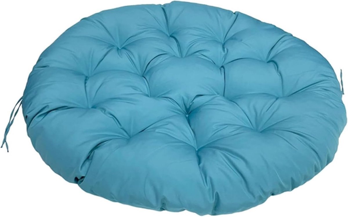 Hangend Ei Stoelkussen - Schommelstoel Kussen - Buiten Ontspannen - Waterdicht Materiaal - 90x90 cm - Blauw