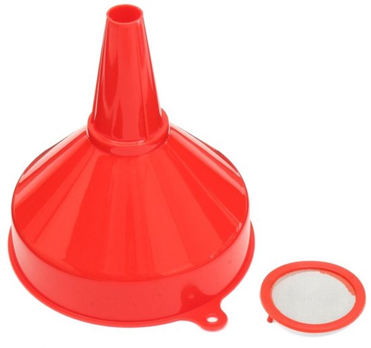Dailygoody - Universele Trechter - Brandstof Trechter - Met Filter - Rood - Voor