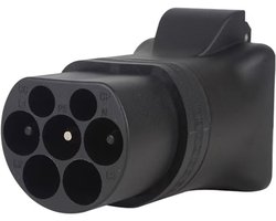 Type 2 naar Schuko adapter - Laadstation omvormer - Elektrisch laden - Brandvertragende behuizing - 16 A 3500 W - Zwart