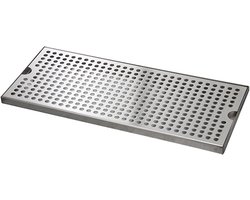 Bier Druppelbak - Roestvrij Staal - Bar Schoon Houden - Afneembaar Deksel - 40 cm - Zilver
