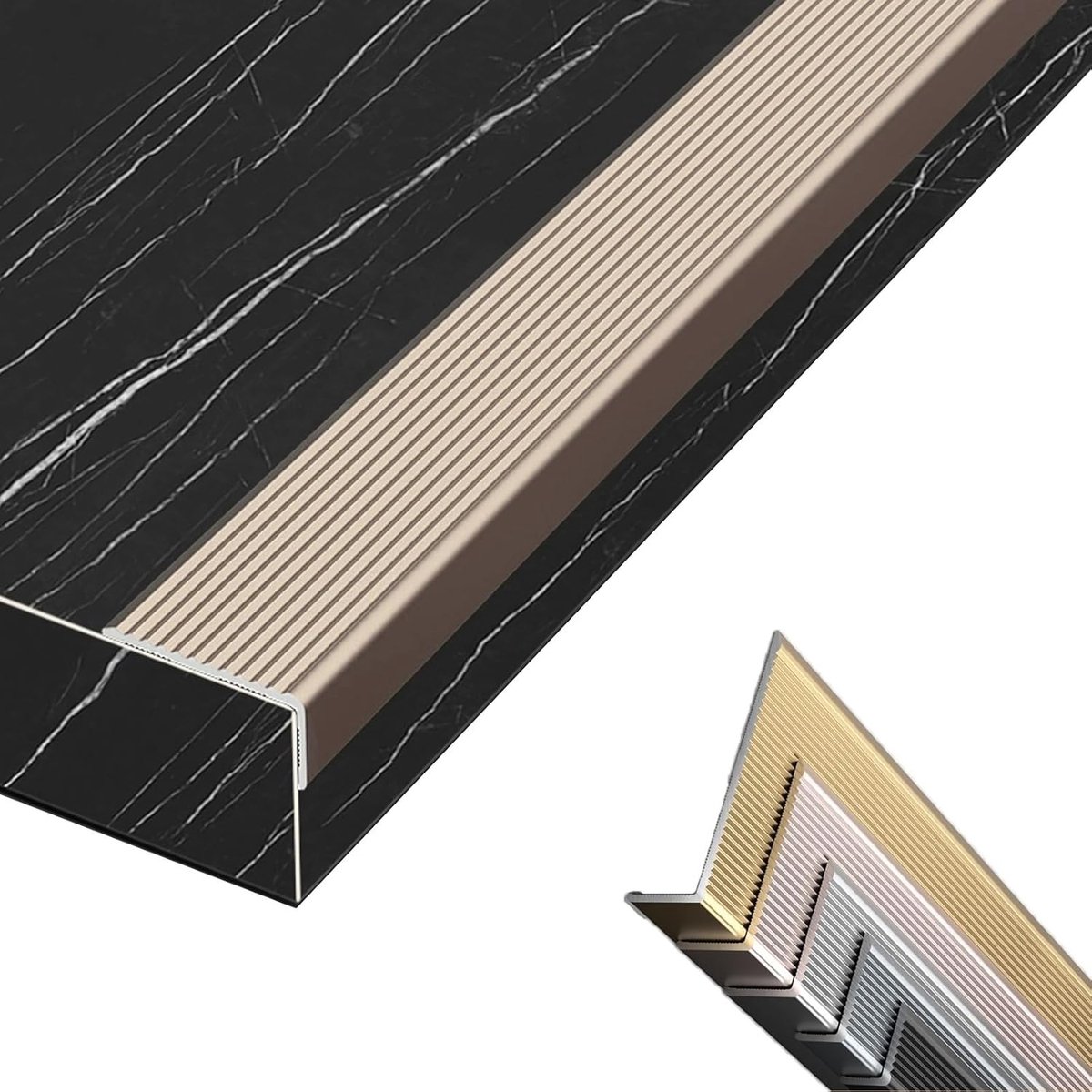 Trapprofielen Set - Antislip Strips - Trap Randen Beveiligen - Verhoogde Slipweerstand - 10 Stuks 90 cm - Paars