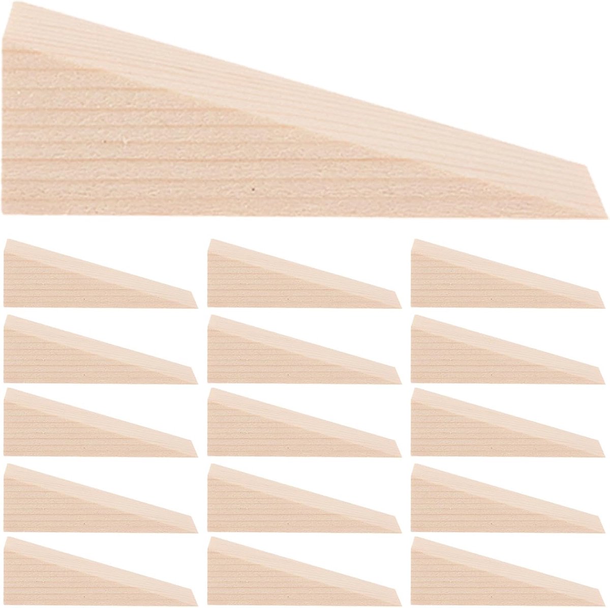 Houten Deurwig - Deurstopper Set - Vloer Beschermen - Anti-slip Grip - 20 Stuks - Lichtgeel