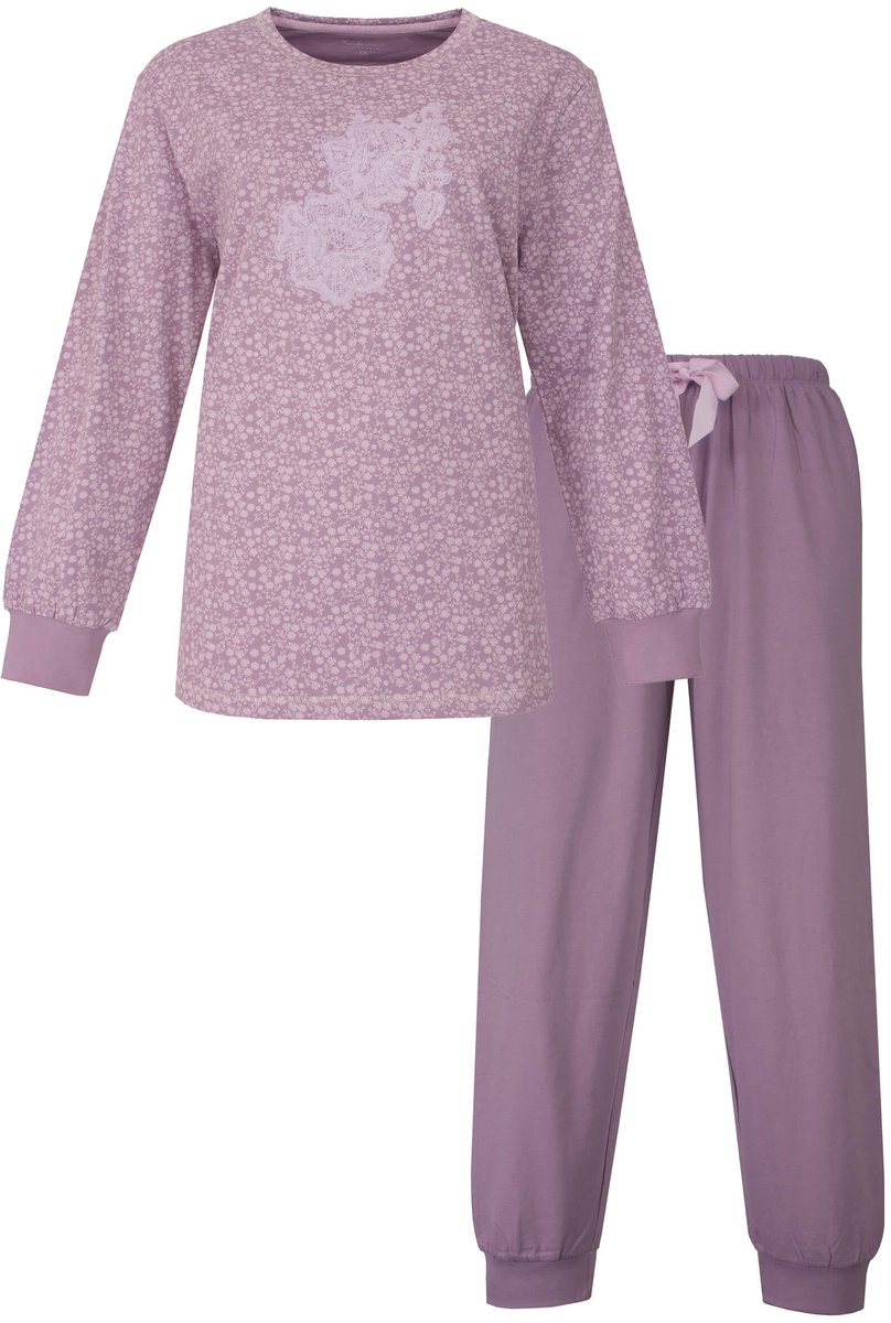 Tenderness Dames Pyjama - Lange Mouwen - Lila - Maat L