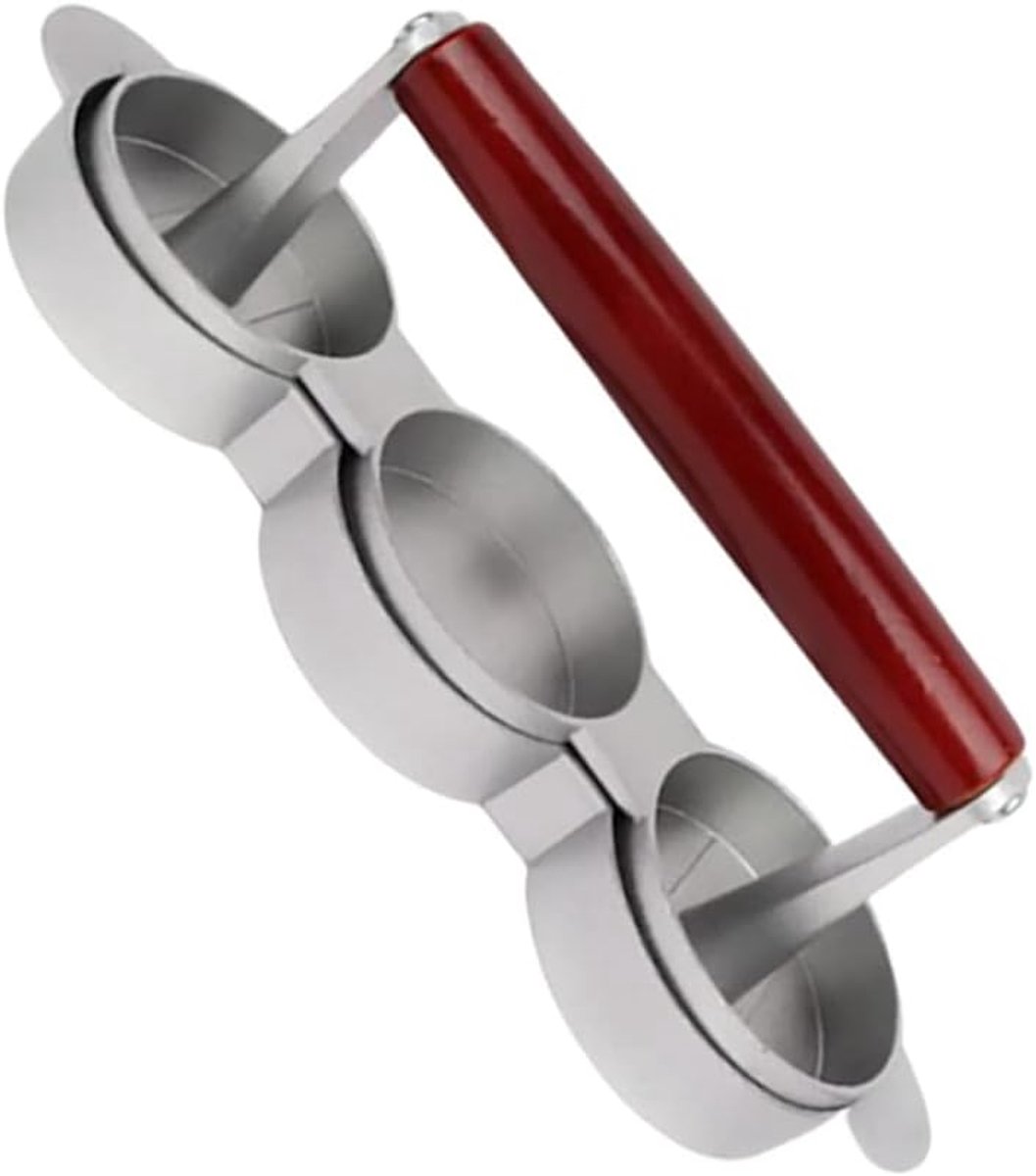Burger Maker - Patty Vorm - Burgers Maken - Met Grillpatroon - 24.6 cm - Zilver