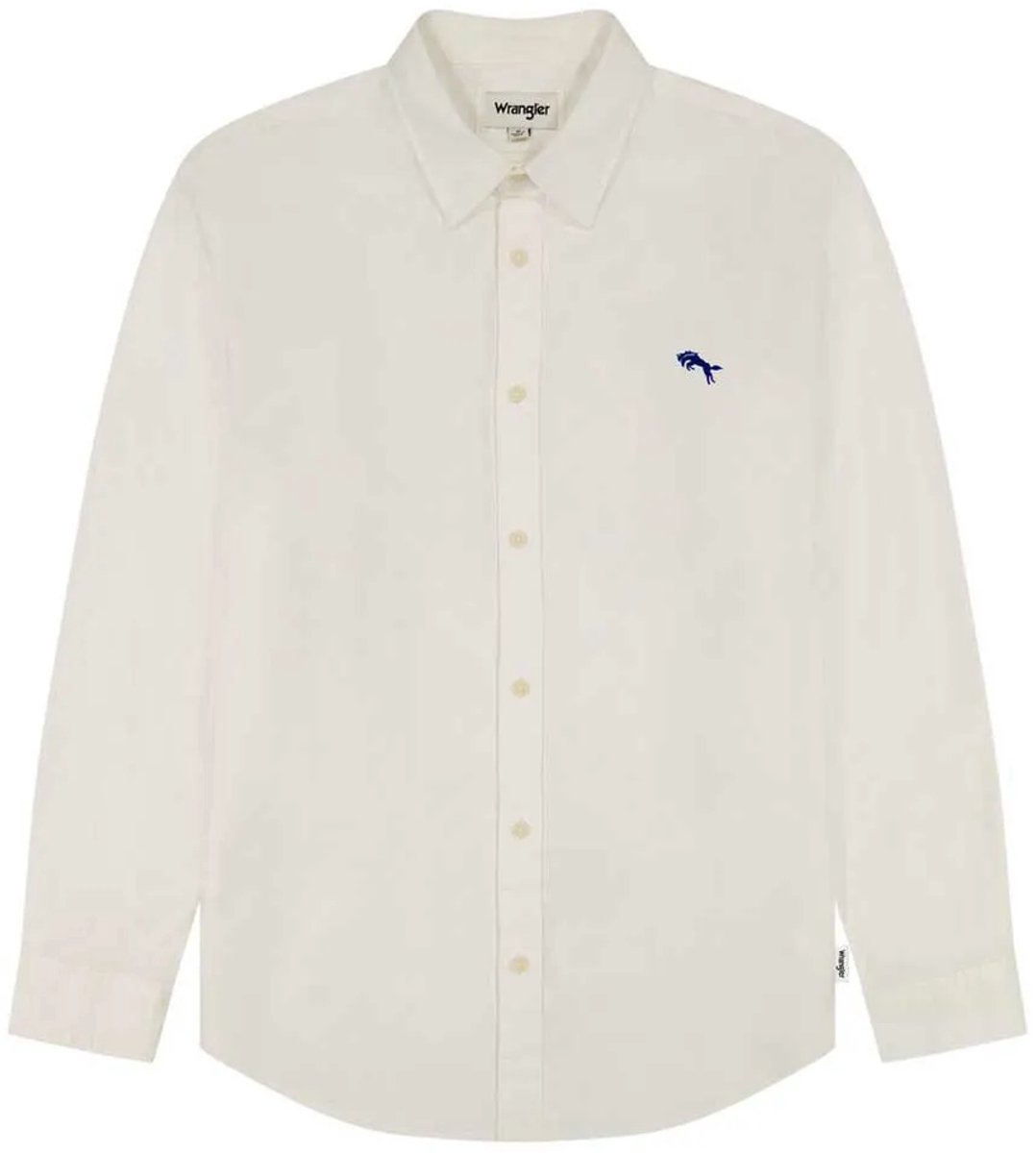 Wrangler 112350485 Overhemd Met Lange Mouwen S Man Wit