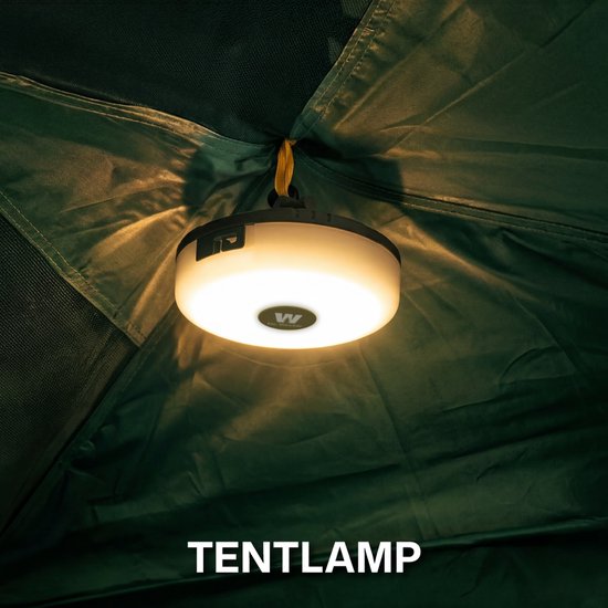 Solar Camping Lamp (3in1) Tentlamp, Lichtsnoer, Powerbank op Zonneenergie en USB-C - Kampeerlamp met Lampjes Slinger in Warm Wit en RGB - Campinglamp Zonnepaneel / Zonne Energie Oplaadbaar van Solar — afbeelding 2