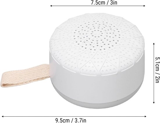 Witte Ruismachine - Geluidsmachine Baby - Slaap Verbeteren - 24 Rustgevende Geluiden - Compact Ontwerp - Wit — afbeelding 4