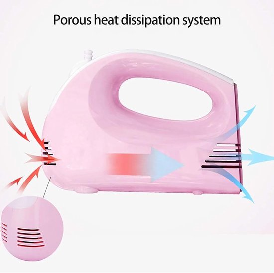 Elektrische Handmixer - Keukenmixer - Bakken en Maken - 5 Snelheden Instelbaar - 08 kg - Zwart — afbeelding 2