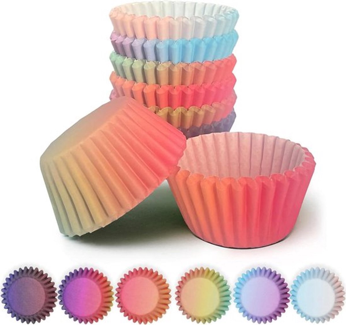 Inovra Plus - Mini muffinvormpjes voor cupcakes, 300 stukken