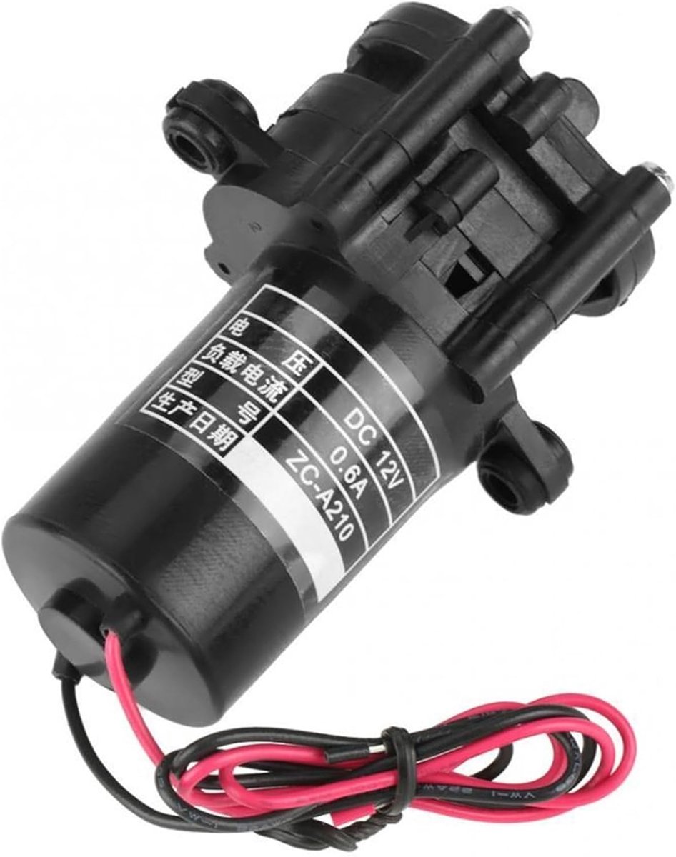 Membraanpomp - Mini pomp - Water circulatie - Zelf-aanzuigend - 12V - Zwart