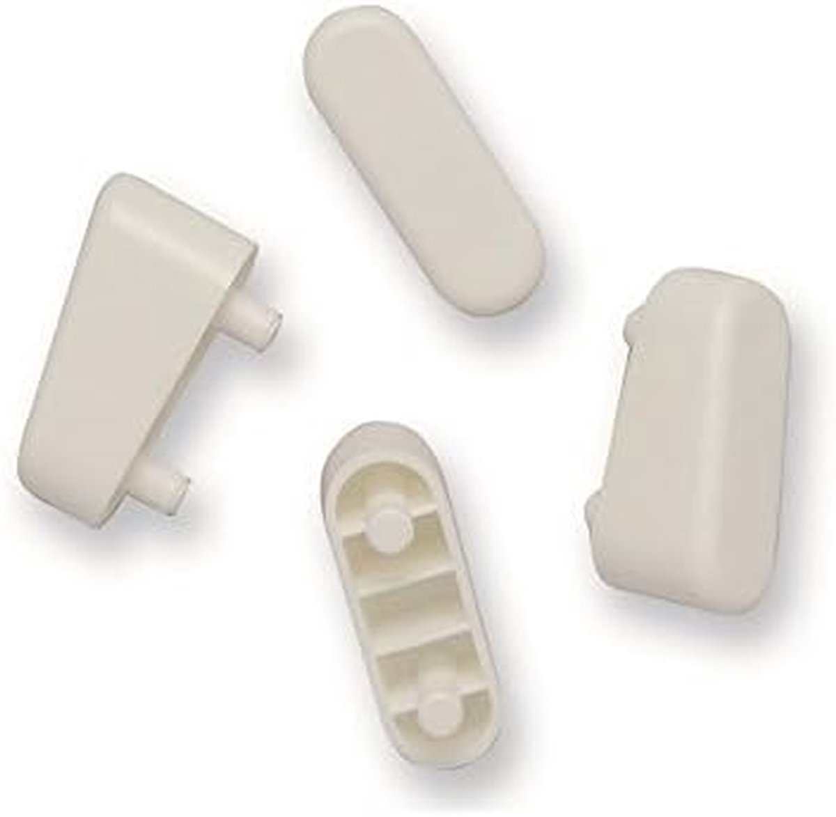 Toiletbril Bumper - WC bril demper - Stabiliseren Toiletbril - Ovaal Kantelbaar - 44 x 16 mm - Wit