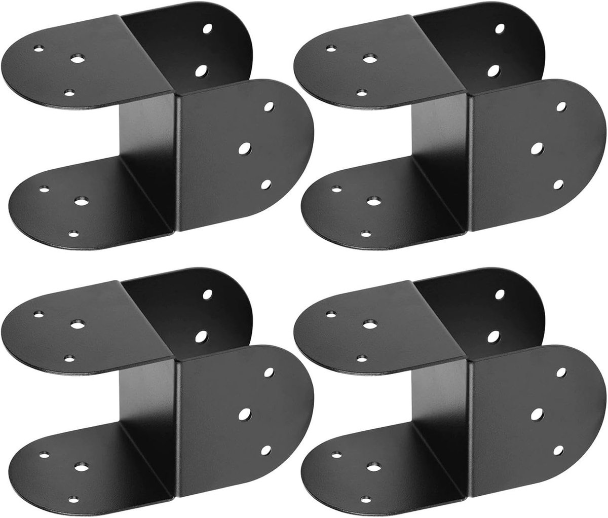 Paalhouders - Bevestigingsbeugels - Buitenstructuren Bouwen - Stevig Gestampt Staal - 10 x 10 cm Palen - Uniek