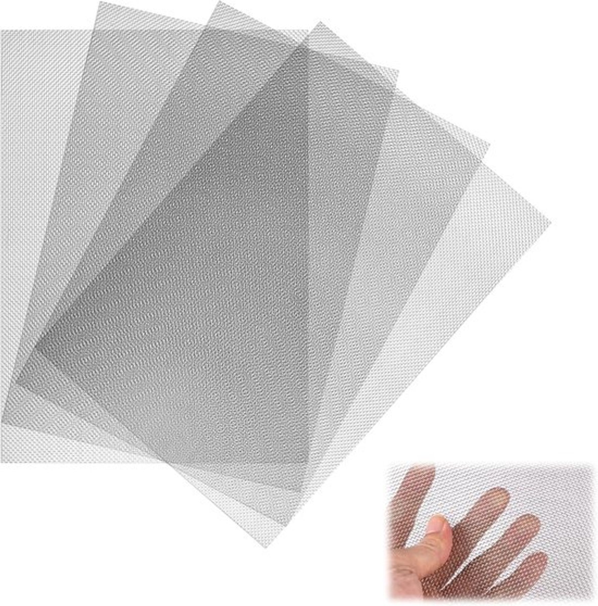 4 Stukjes RVS Geweven Draadgaas - 21×30cm Anti-Roest Geweven Draad - 20 Mesh Fijn Gaas - M