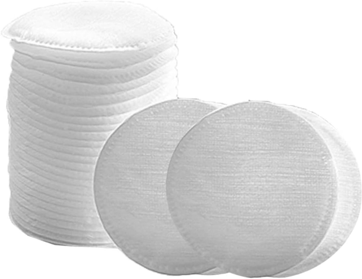 Wattenschijfjes - Make-up Pads Katoen - Make-up Verwijderen - Gemaakt van Puur Katoen - 60 Stuks - Wit
