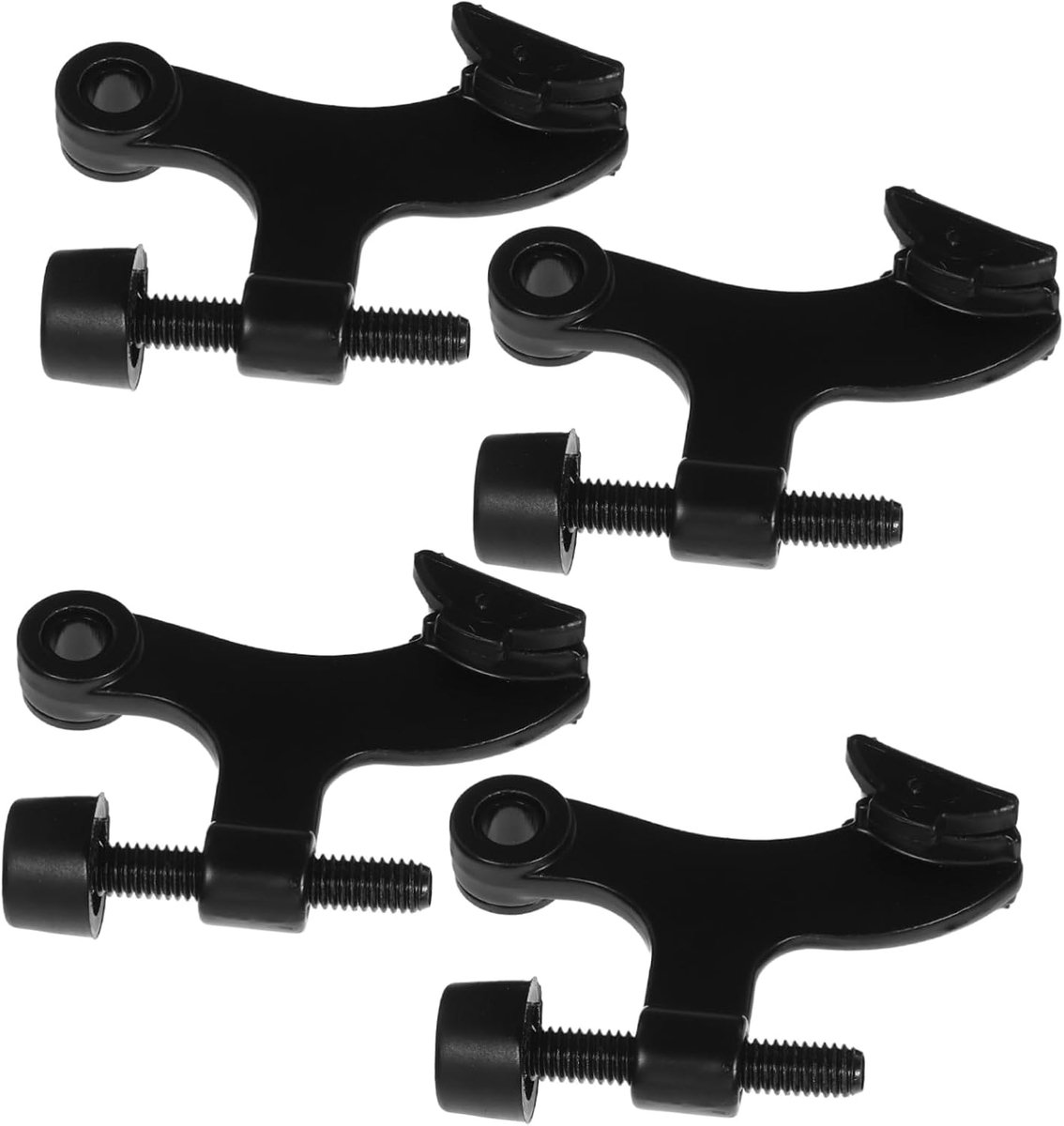Scharnier Deurstopper - Verstelbare Stopper - Deur Stabiliseren - Versterkte Zinklegering - 6.20X4.00X1.00CM - Zwart