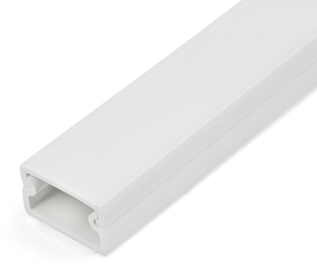 StarTech.com Stevige Zelfklevende Kabelgoot met Deksel, 19mm B x 11mm H 1m L, PVC Draadgoot / Muurlijst voor Netwerk- en Voedingskabels, Max 6 kabels, UL Listed