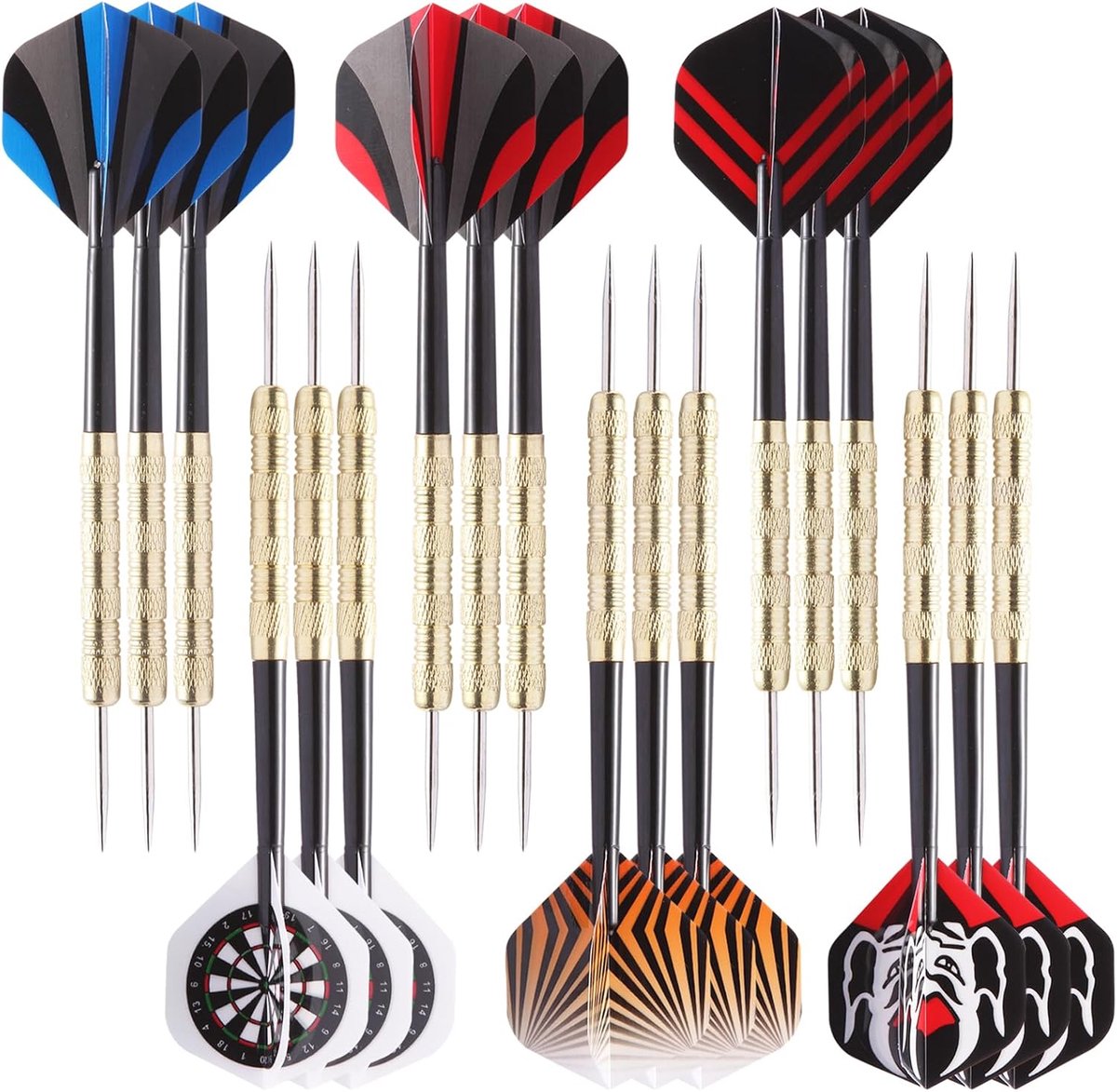 Stalen Tip Darts - Metalen Darts Set - Dartspellen Spelen - Antislip Vat Grip - 152 mm Lengte - Koper