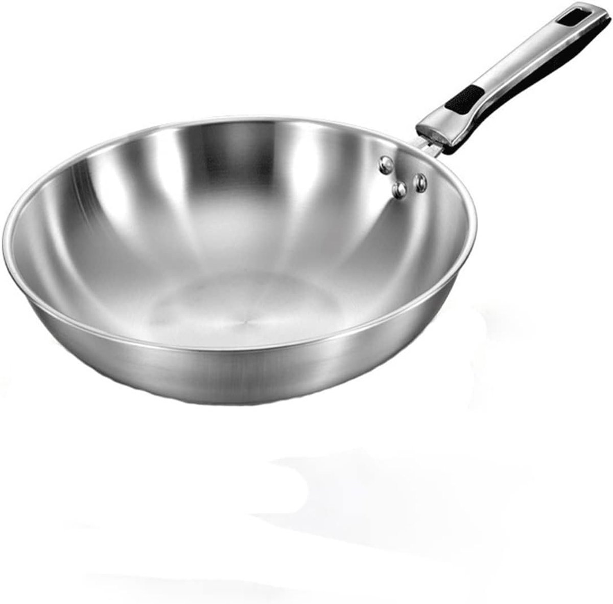 Koekenpan Wokpan Koken Rookvrije 32cm Zilver