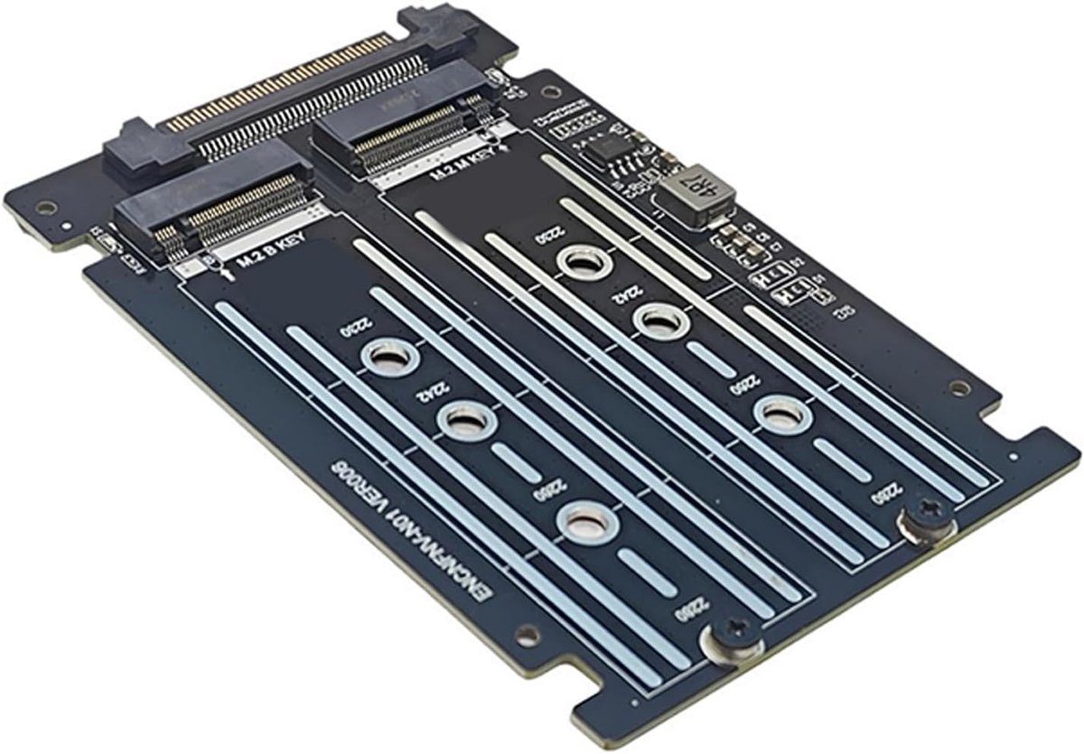 Adapterkaart NVMe naar U.2 - Opslag Uitbreiding - Dataoverdracht Versnellen - Plug-and-play Ontwerp - 100 x 70 mm - Groen