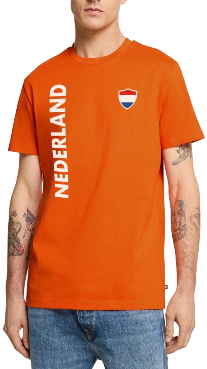 Nederland Voetbal Shirt Premium T Shirt Heren