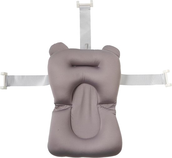 Babybadkussen - Baby badsteun - Veilig Baden - Antislip Design - Verstelbaar - Grijs — afbeelding 3