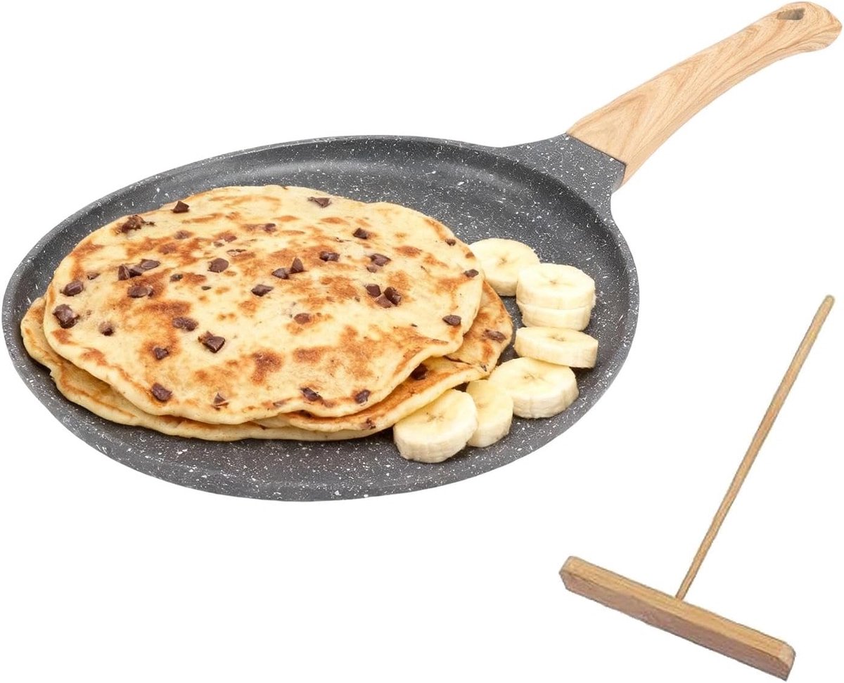 Koekenpan - Koekenpan Bakpan - Ontbijt Maken - Antiaanbaklaag - Niet gespecificeerd - Zwart