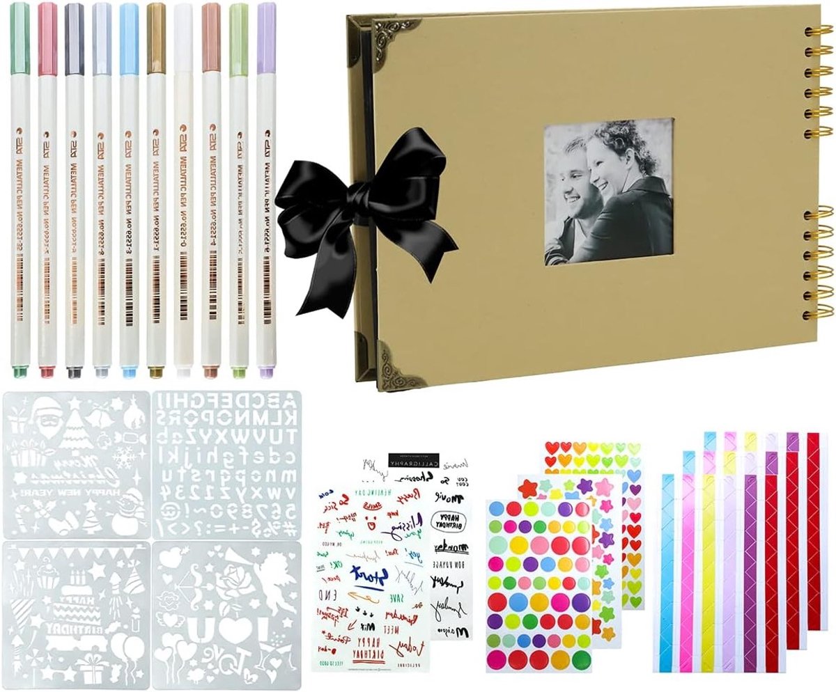 DIY Fotoalbum met Zwarte Pagina's voor 80 tot 320 Foto's - Perfect als Cadeau voor Verjaardag, Bruiloft of Kerst