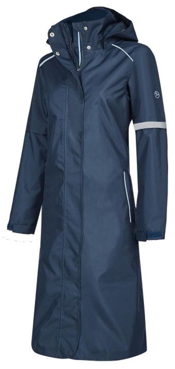 Busse lange regenjas Signy-L waterdichte ademende dames regenjas Blauw