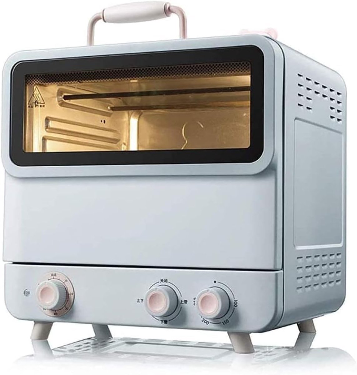 Mini Oven Kleine Oven Compacte Oven Thuis Bakken Geïntegreerde Stoomfunctie 20 Liter Zwart