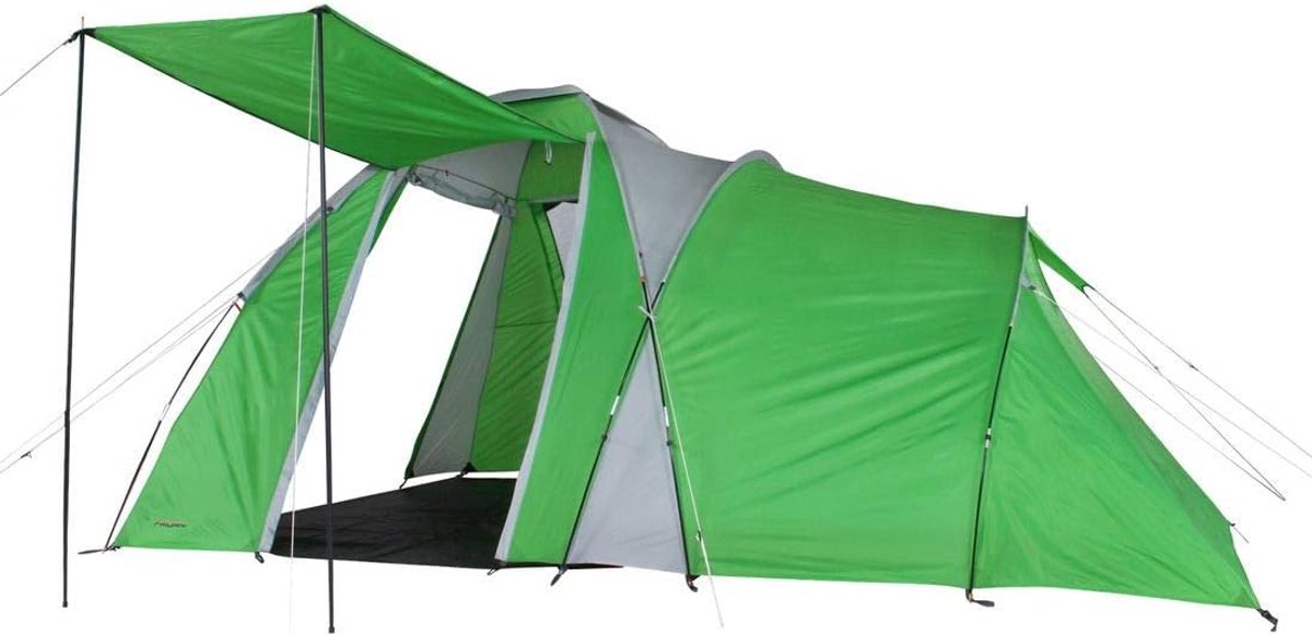 Koepeltent voor 5 - Kampeertent - Kamperen en Festivals - Hoge Waterkolom - 400 x 300 cm - Groen Grijs