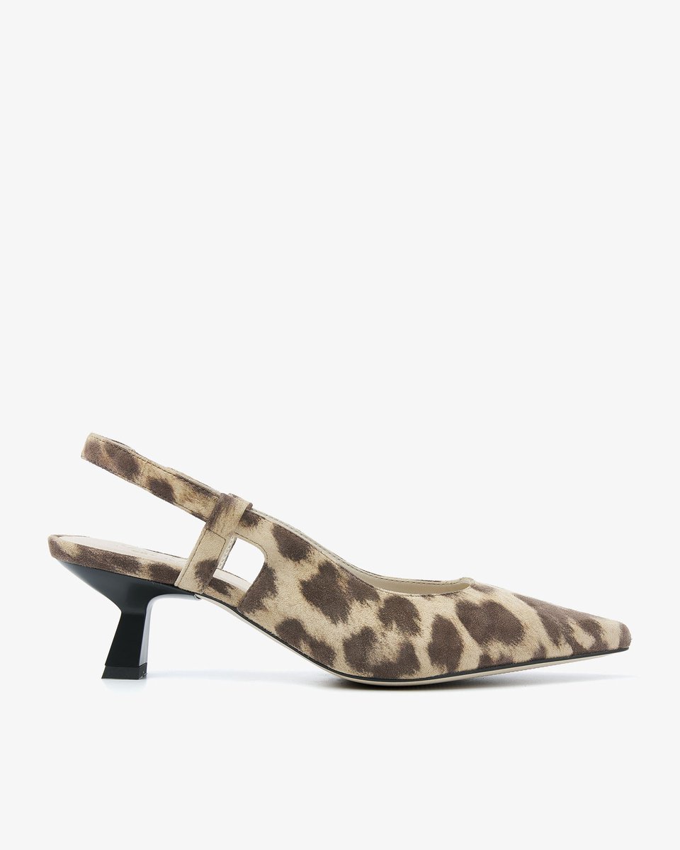 VIA VAI Suzy Aliya Slingbacks Dames - Leer - Bruin - Maat 41