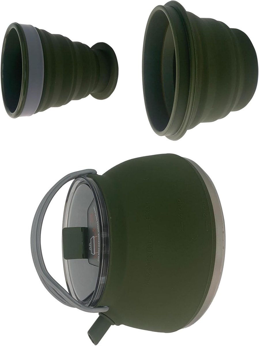 Opvouwbaar Koffiezetapparaat - Draagbare Cafetière - Outdoor Koffie Maken - Compact Opvouwbaar Ontwerp - Lichtgewicht - Groen