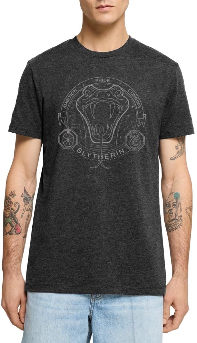 Harry Potter Zwadderich Lineart Premium T Shirt Heren
