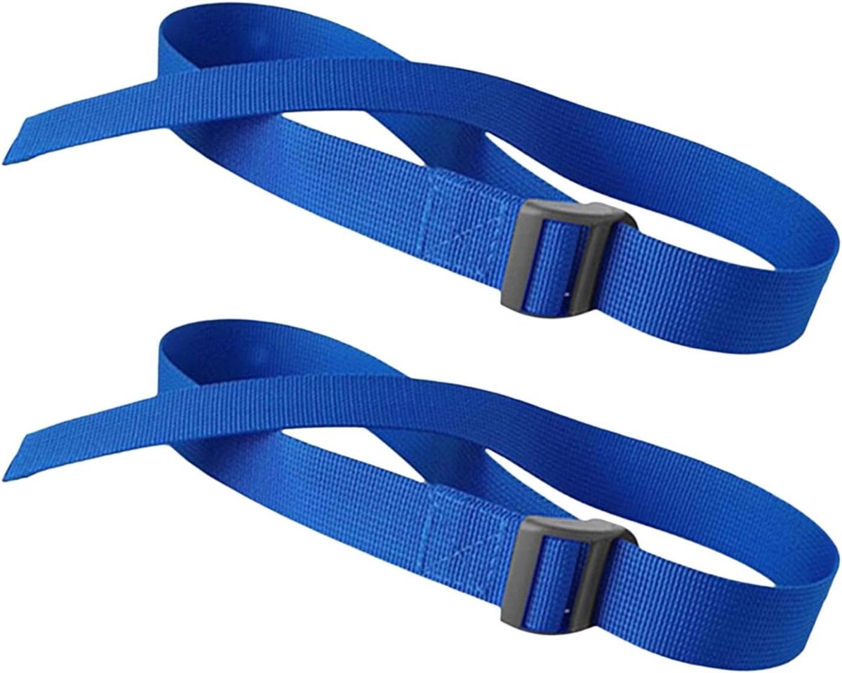 Pedalbanden voor Hometrainer - Voetriemen Elliptical - Veilig Trainen - Verstelbaar en Duurzaam - 75 cm - Blauw
