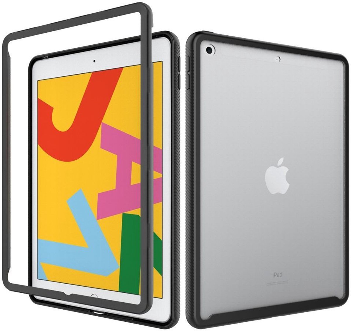iPad 10.2 (2019/2020/2021) Hoes Volledig Schokbestendig Cover Zwart