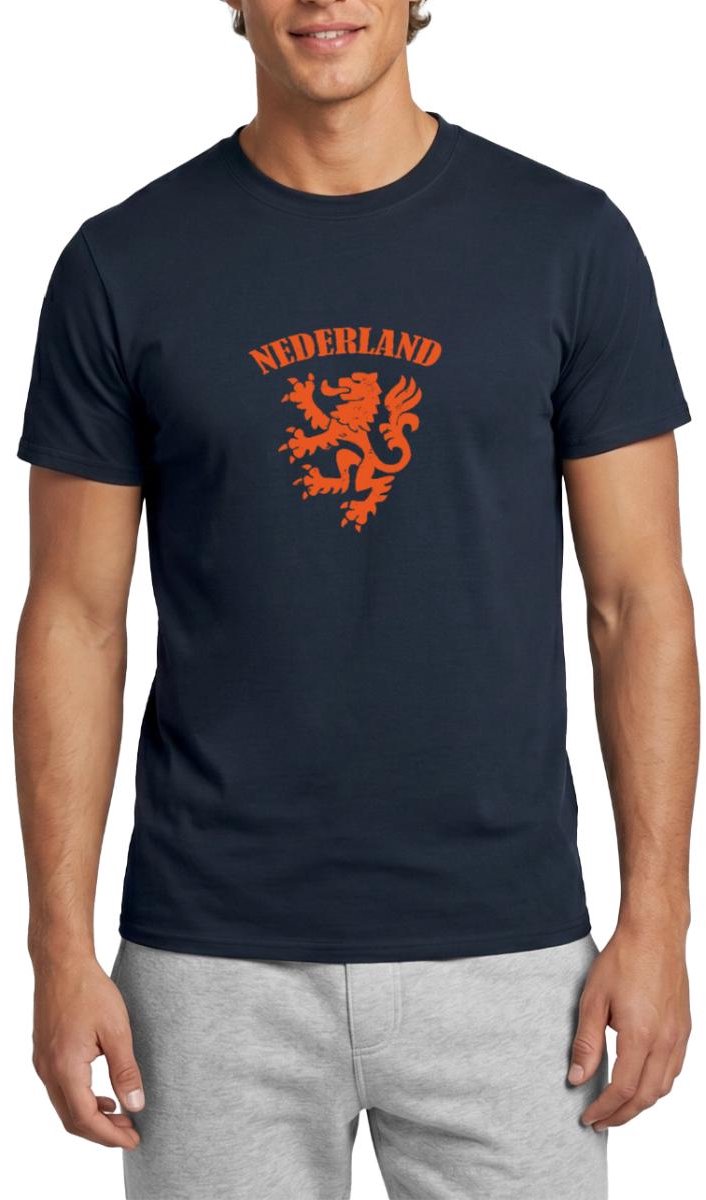 Nederland Voetbal Shirt Nederland Leeuw T-Shirt Heren