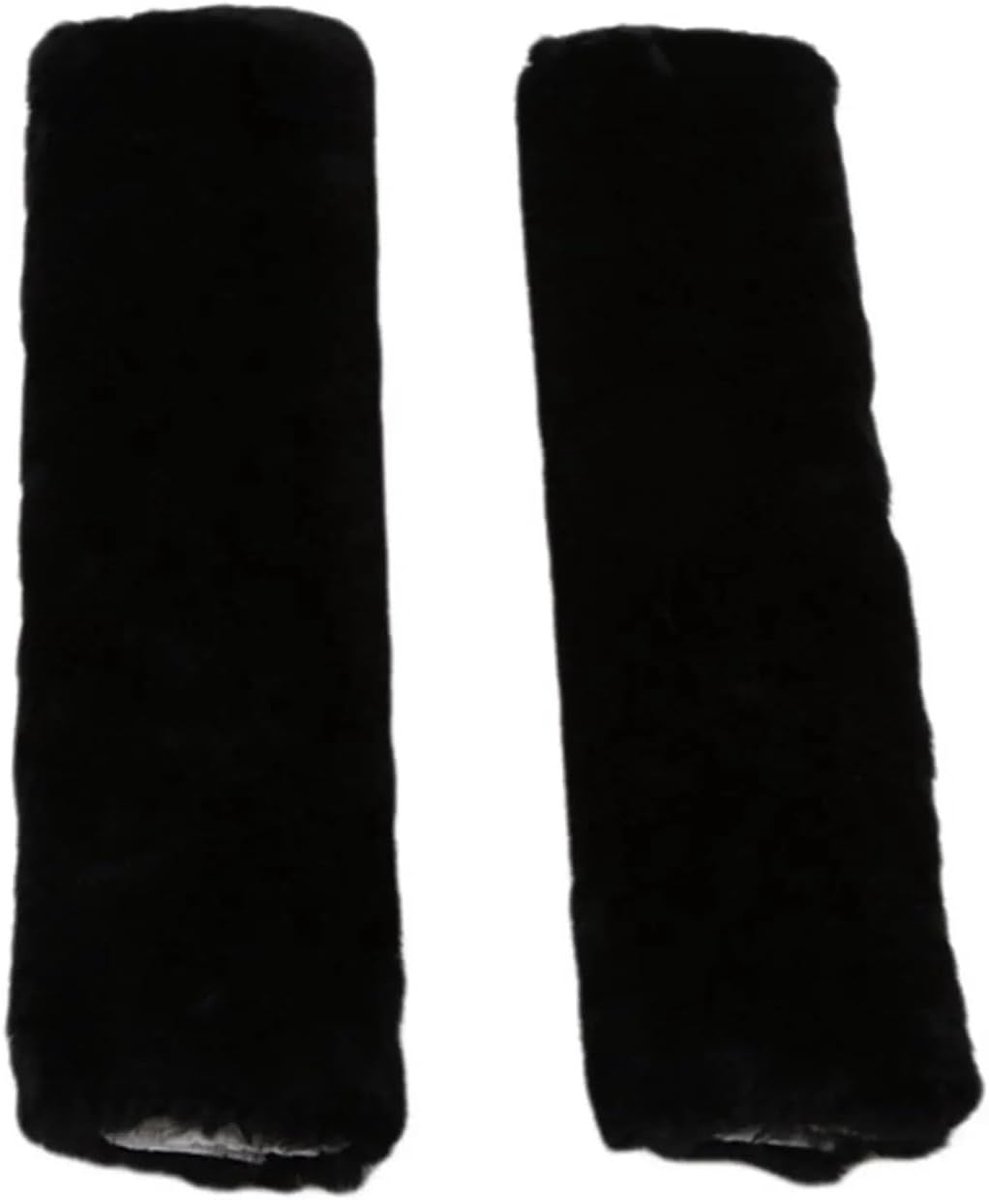 Gordelkussens - Autogordel hoezen - Comfortabel reizen - Zachte pluche stof - 2 stuks - Zwart