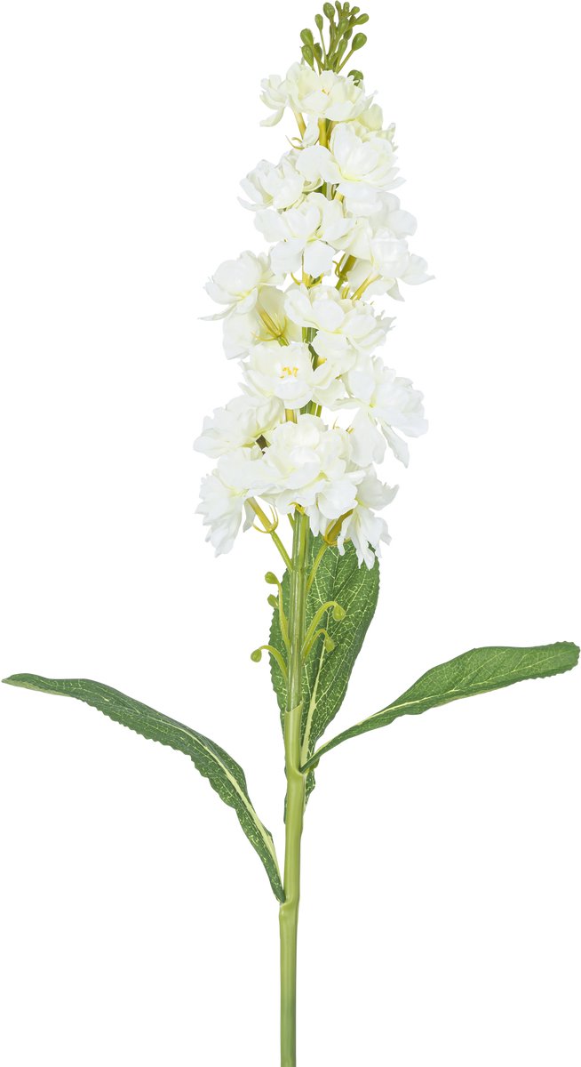 Easyplants | Kunstbloem Violier 78 cm wit | Zijde | Nepbloemen | wit | Onderhoudsvrij | Kant-en-klaar