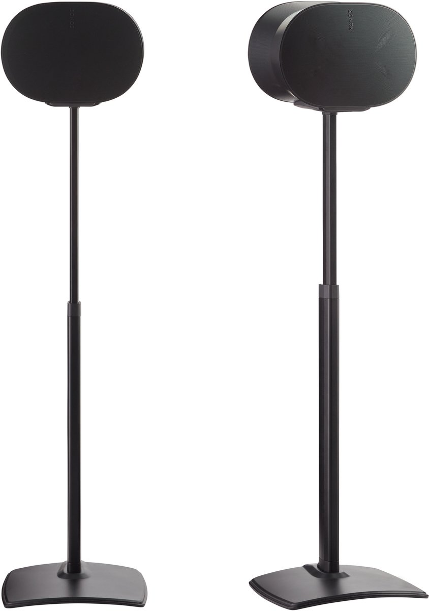 Sanus WSSE3A2-B2 adjustable speaker stand - verstelbaar in hoogte - luidsprekerstandaard - optimale luisterhoogte - kabelbeheer - geschikt voor Sonos ERA 300 - 2 stuks (paar) - Zwart