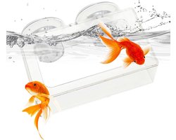 Vis voerbak - Aquarium voeder - Vis voeren - Roterend ontwerp - 11 x 65 cm - Transparant