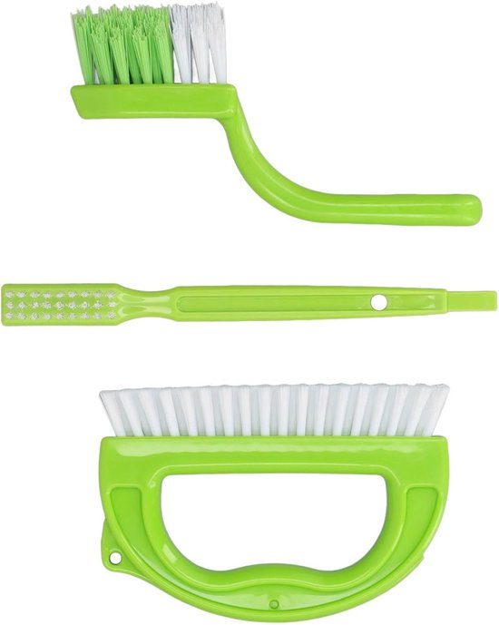3-pack Tegelvoegschrobborstel voor Diepe Reiniging, Hoekschrobborstel voor Badkamer, Keuken en Douchevloeren met Ergonomisch Handvat van Merkloos	 — afbeelding 5
