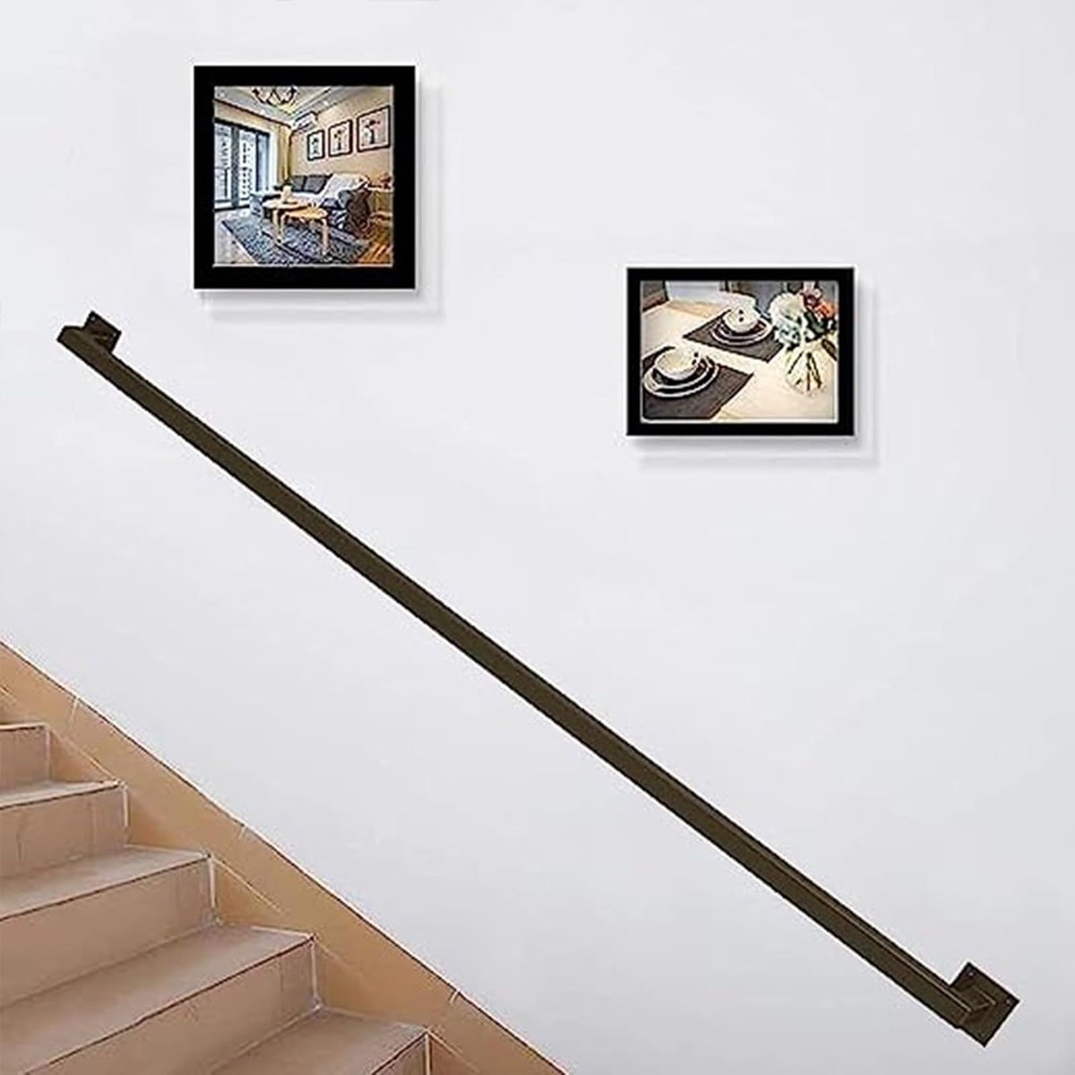 Industriële Trapleuning Kit - Wandleuning Steun - Veiligheid Verhogen - Gegalvaniseerd Smeedijzer - 37 meter - Zwart