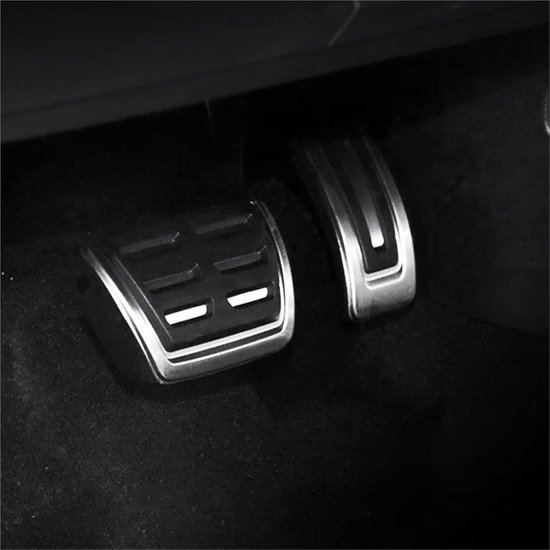 Pedaalhoezen RVS - Auto Pedaal Covers - Verbeterde Veiligheid - Antislip Ontwerp - Set van 3 - Zilver — afbeelding 2