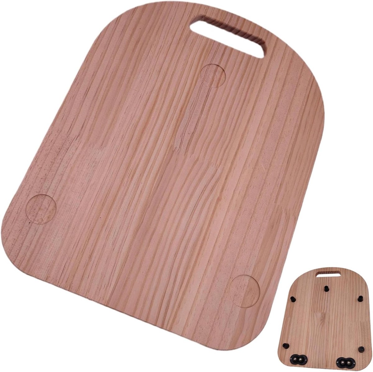 Houten Keukenmat - Beschermende Onderlegger - Aanrecht Beschermen - Stevig Antislip Oppervlak - 36 x 27.5 cm - Houtkleur